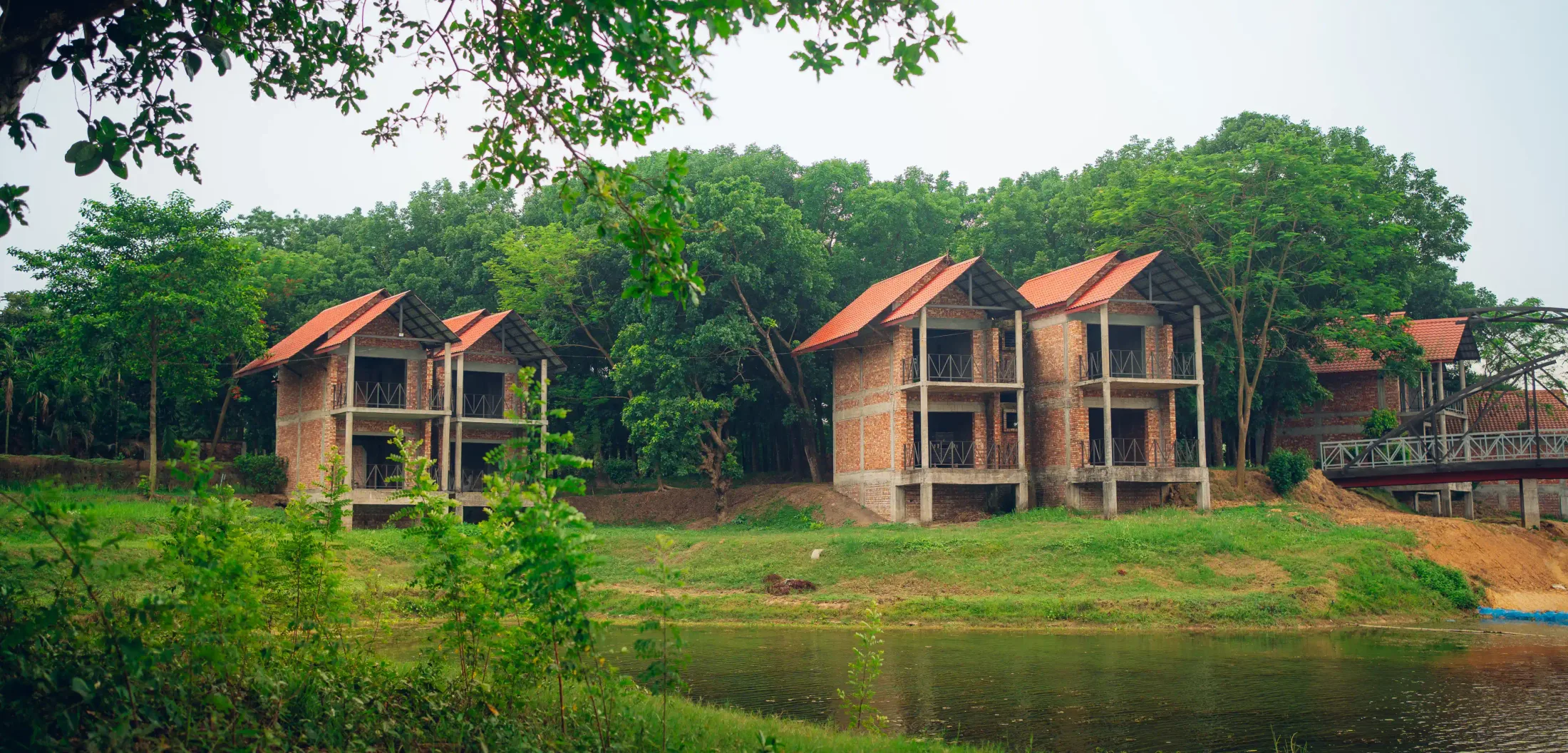 Twin cottages by the lake